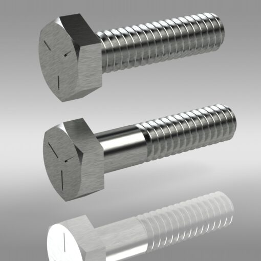 Fully Threaded Hex Bolt 1/4"-20 Zinc Grade 2
